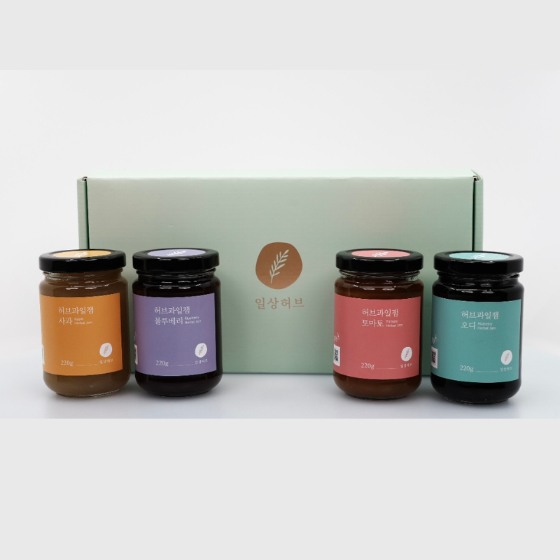 농업회사법인 주식회사 허브정원푸실,허브정원푸실 허브잼 선물세트 220g * 3개